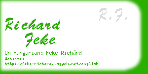 richard feke business card